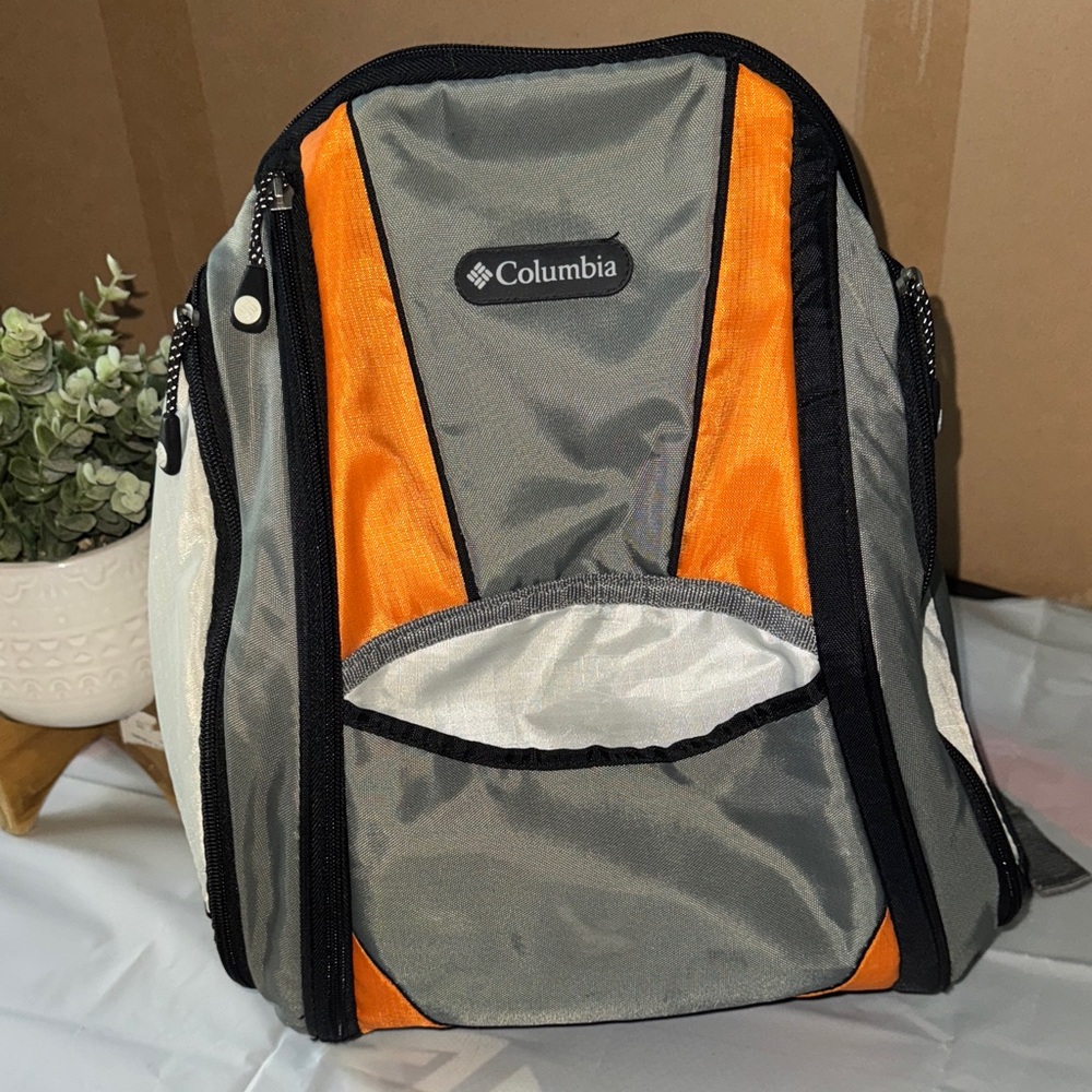 Columbia Men's Backpack in Gray and Orange